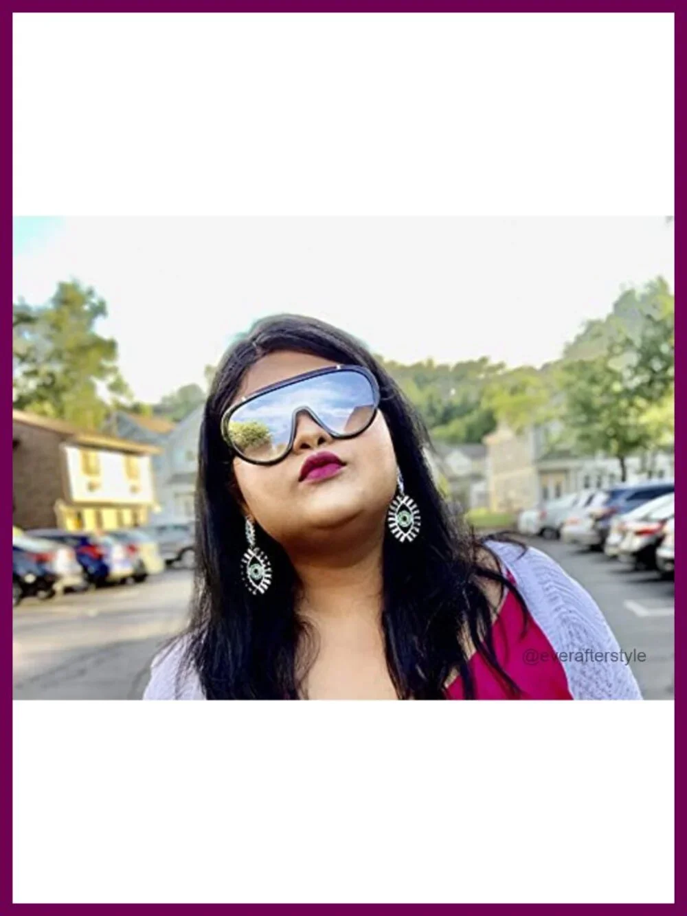 Retro Oversized One Piece Frame Sunglasses UV400 Protection